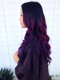 The messy bun with bangs: My New Do Asian Purple Ombre Hair Ombre Hair Color Beige Hair Ombre Hair