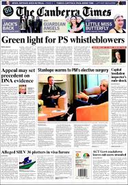 Transcribed from the original index which is a set of 8 x 13 cm. Newspaper The Canberra Times Australia Newspapers In Australia Thursday S Edition March 18 Of 2010 Kiosko Net