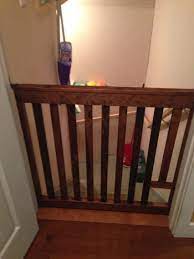 Custom Baby Gate With Cat Door I Finished Over The Holidays Diy Baby Gate Pet Gate Dog Gate
