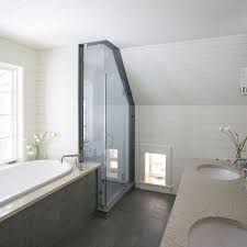 Portland Maine Sloped Ceiling Design Pictures Remodel Decor And Ideas Sloped Ceiling Bathroom Loft Bathroom Bathroom Design