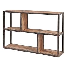 etagere murale teck recycle brut metal l113xp25xh73cm loft inwood etagere bois etageres murales etagere bois metal