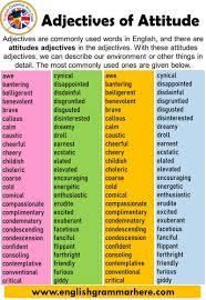 Some sentences contain multiple adjectives. Adjectives Of Attitude Definition And Examples English Grammar Here