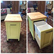 You'll have a full trash and recycling cabinet all in one. Chartreuse Moving Double Pull Out Trash Can Ana White