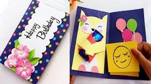 Simply attach gift cards with ribbon or clothespins to segments along with the garland. How To Make Birthday Gift Card Diy Greeting Cards For Birthday Youtube