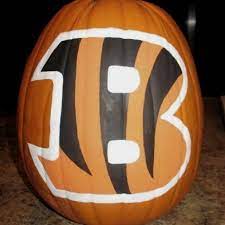 Pumpkins My Freehandedly Painted Bengals Pumpkin For Hubby Halloween Crafts Decorations Fall Halloween Halloween Crafts