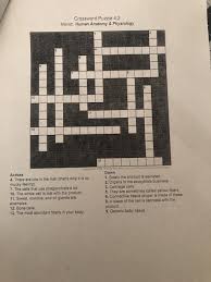 Crossword puzzle with anatomy words that you should know. Solved Crossword Puzzle 4 2 Marieb Human Anatomy Physi Chegg Com
