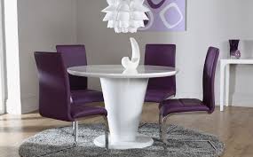 Elevate your dining space with one of our sophisticated, polished high gloss dining table and chairs. Paris White High Gloss Round Dining Table And 4 Chairs Set Perth Purple Furniture Dining Table Chairs Round Dining Table