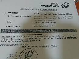Page 1 of 80,567 jobs. External Vacancy Wegagen Bank S C Hawelti Branch Facebook