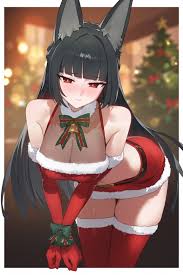 christmas, zenless zone zero, 1girls, bent over, black hair - Rule 34 World