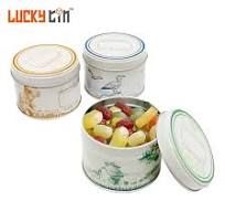 OEM ODM Custom Tinplate Storage Container Round Metal Jar ...