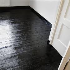 Black Wood Floor Tiildown Tumblr Com Could Sit Above Tile Could Be Gloss Or Matte Black Wood Floors Black Hardwood Floors Painted Wood Floors