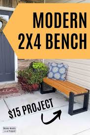 This easy diy rustic bench is a great option for beginners who may not be familiar with carpentry work. Simple 2x4 Bench Plans Build An Easy Modern Bench Mama Needs A Project