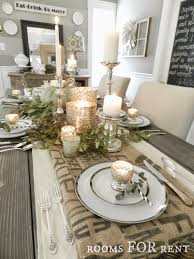Candles Lit Long View Love The Runner Christmas Dining Table Decor Christmas Dining Table Thanksgiving Table Decorations
