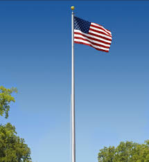 A long, thin stick of wood or metal, often used standing straight up in the ground to support things: Continental 30 X 6 X 156 2 Piece Flag Pole Action Advertising And Flags Inc