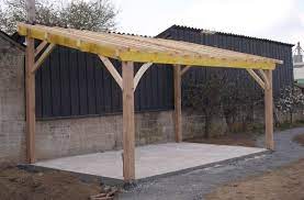 Charpente 1 Pente Mc Timonier Charpente En Kit Outdoor Patio Designs Outdoor Pergola Backyard Patio Designs