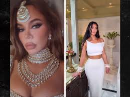 Kim and Khloe Kardashian Dress in Stylish Outfits For Billionaire Wedding  In India