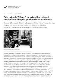 În scurt timp, scriitorul şi fata, pe a cărei carte de vizită era scris călătoare. Pdf Mic Dejun La Tiffany Pe Primul Loc In Topul Cartilor Care Ii Inspira Pe Cititori Sa Calatoreasca Natasa Mandis Academia Edu