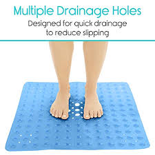 Vive Non Slip Shower Mat Non Skid Bathtub Floor For Kids Adults Elderly Square Bathroom Stall Slipmat Bath Tub Su In 2020 Shower Mat Non Slip Shower Mat Bath Mat