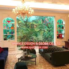 Mockup wall in dark living room interior background with leather sofa and table on empty dark wooden wall, 3d rendering. China Living Room Big Wall Flower Pattern Art Work Glass Mosaic Design Ideas For Home Decor China Mosaic Wall Art Ideas Mosaic Wall Design Ideas