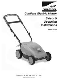 • never attempt to replace the individual battery cells inside the battery. Neuton Em 5 1 Safety And Operating Instructions Manual Pdf Download Manualslib