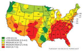 Pollen Forcast By City Also Has Cold And Cough Predictor Uv Levels And Asthma Forcast Spring Allergies Allergies Spring Allergy Relief
