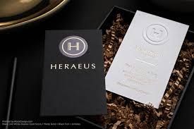 Decorative foil stamping is the process of stamping a shiny, thin metal die onto printed card/paper stock.each die is created custom to the design. Black And White Foil Stamped Embossed Great Business Card Design Heraeus Rockdesign Embossed Business Cards Printing Business Cards Stamped Business Cards