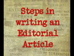 How To Write An Editorial Article Youtube
