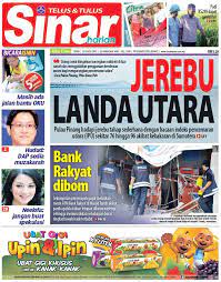 Petikan akhbar sinar harian edisi utara pada 5 januari 2009. Sinar Harian Muka Depan Sinar Harian Edisi Utara Hari Ini Facebook