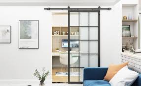 4.5 out of 5 stars 16. Amazon Com Diyhd Tsd01 30x80 Black Framed Clear Glass Sliding Barn Door Slab Tempered Assembled Glass Door Panel Home Improvement