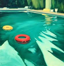 Tracey Sylvester Harris The Swimming Pool 2017 Oil On Canvas 48 X 48 Swimming Pool Art Pool Art Pool Paint