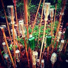 Glasgarten Ein Garten Im Winter Glasgarten Glasimgarten Glas Garten Pflanzstabe Miniflaschchen Schnapsflaschchen Gartenleben Gartenideen