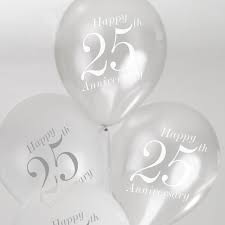 Congratulations for your 25th wedding anniversary. 25th Wedding Anniversary Balloons Uk Wedding Favours