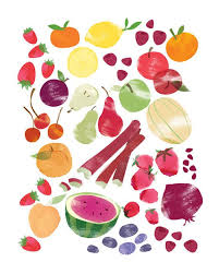 Fruits Et Legumes Imprime Lot De 2 8 X 10 Recette Illustree Fruits Et Legumes Fruits