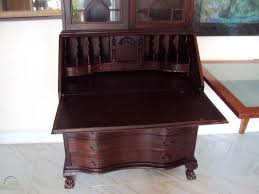 Upright secretary desk is easy to incorporate into any space. Maddox Antique Mahogany Secretary Slant Desk With Hutch Bookcase 1914276337