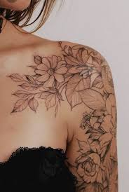 Pin By Kimberly Zimmer On Tattoos Floral Tattoo Shoulder Shoulder Tattoos For Women Shoulder Sleeve Tattoos