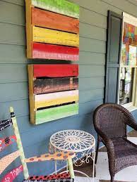20 Recycled Pallet Wall Art Ideas For Enhancing Your Interior Pallet Wall Art Pallet Painting Outdoor Wall Art