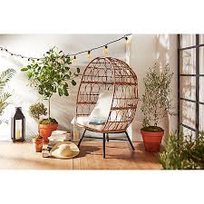 Hanging egg chairs come in various sizes, colors, and textures. Bee Willow Home Stationary Egg Chair In Brown Bed Bath Beyond