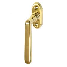 Klassischer Fenstergriff Halbolive Messing Poliert Modell Alt Wien L B