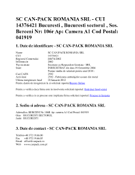 Registrul comertului verificare nume firma. Doc Can Pack Adrian Florea Academia Edu