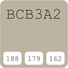 Once the cabinet color was chosen, the wall color came naturally. Benjamin Moore Pashmina Af 100 Bcb3a2 Hex Color Code Rgb And Paints