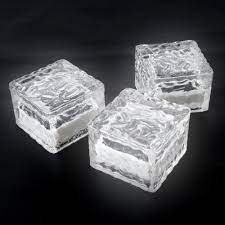Pure Garden Clear Outdoor Integrated Led Landscape Path Solar Powered Ice Cube Rock Lights 3 Pack M150079 The Home Depot Solar Lights Garden Outdoor Solar Pure Garden