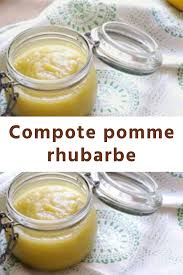 Compote Pomme Rhubarbe En 2020 Compote Pomme Rhubarbe Compote De Pomme Recette Compote De Pomme