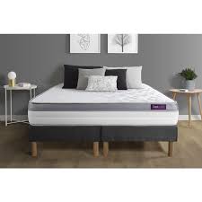 Son revêtement en tissu gris clair assurera discrétion et esthétisme. Matelas 160x200 Double Sommier Gris 80x200 Memo Zen Mousse A Memoire De Forme 5 Zones De Confort Maxi Epaisseur 853