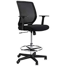 Slypnos Mesh Drafting Stool Chair Ergonomic Painting Chair With Adjustable Height Footrest Armrest Tall Standing Sw Office Chair Chair Ergonomic Office Chair