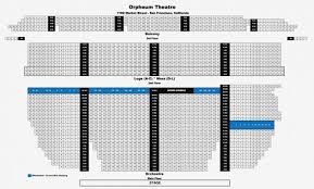 Curran Theatre Seating Pantages La Seating Chart Seating