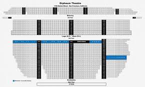 curran theatre seating pantages la seating chart seating