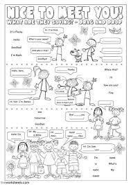 Greetings And Farewells Interactive And Downloadable Worksheet You Can Do Th English Worksheets For Kids English Activities For Kids Learning English For Kids