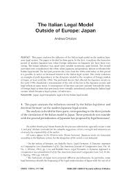 Jump to navigation jump to search. Pdf The Italian Legal Model Outside Of Europe Japan