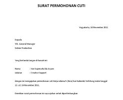 Permohonan izin ini tentu saja harus disertai dengan alasan yang jelas agar. Contoh Membuat Surat Cuti Lebaran Contoh Surat