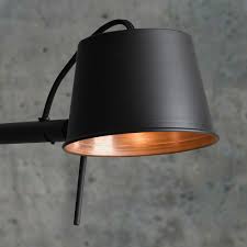 Lese Stehlampe Matt Schwarz Und Kupfer Bliss Casa Lumi